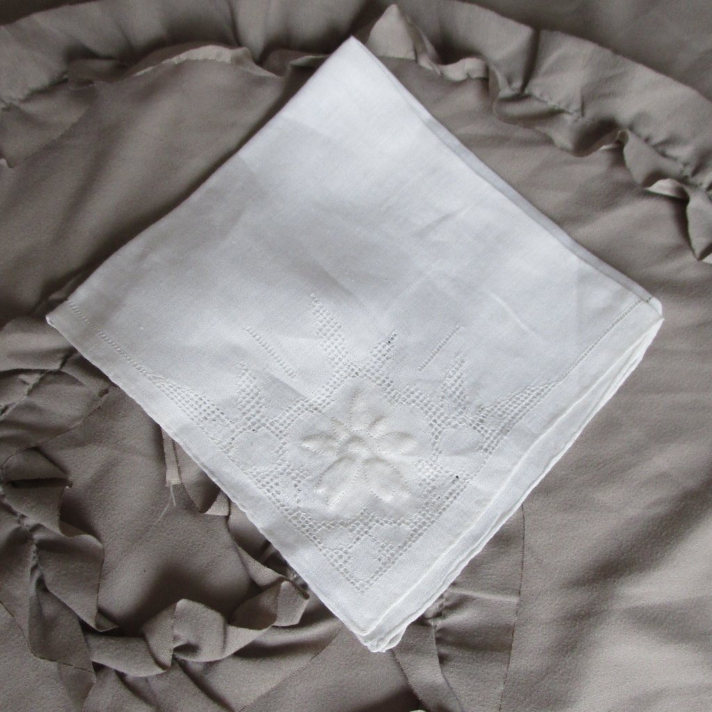 Antique Linen Handkerchief Pocket Square